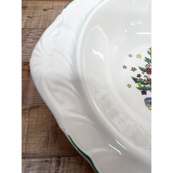 Nikko Happy Holidays 9" Serving Bowl With Christmas Tree Design - Picture 3 of 5